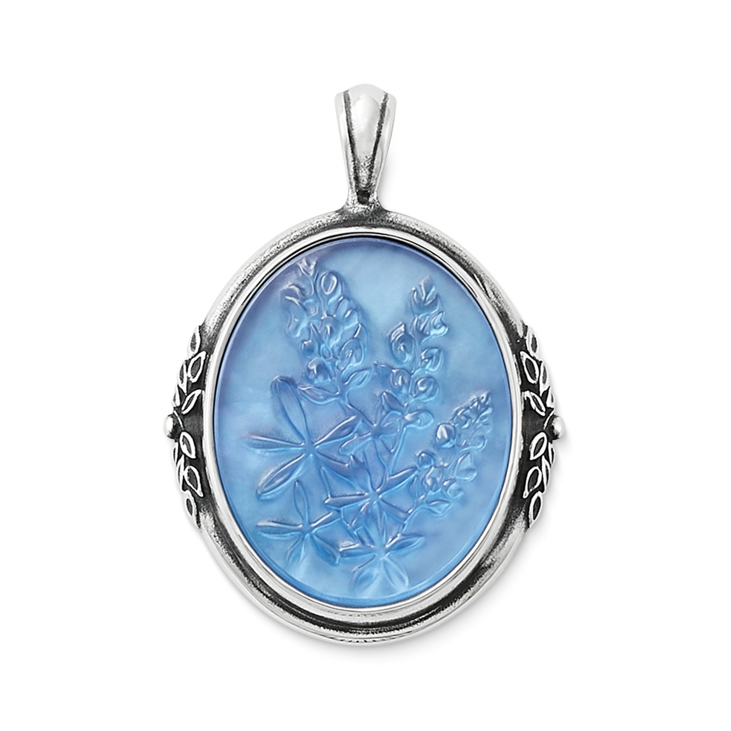 Sculpted Bluebonnet Triplet Pendant - Image 2