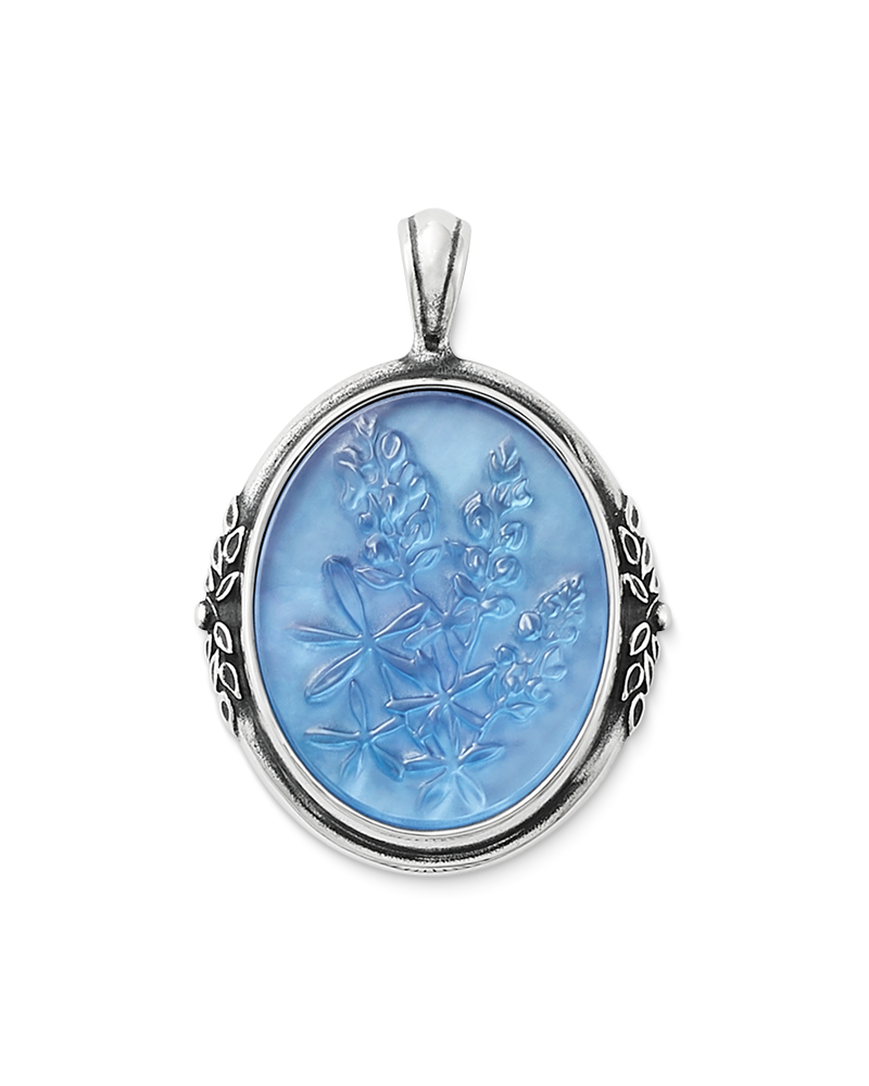Sculpted Bluebonnet Triplet Pendant - Image 3