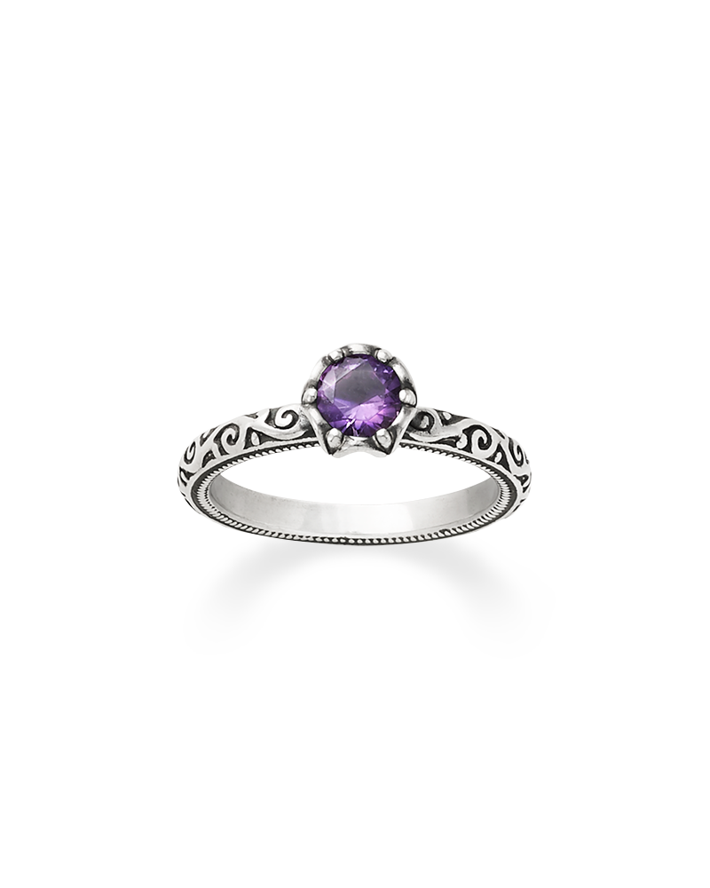 Cherished Birthstone with Amethyst Ring - Image 3