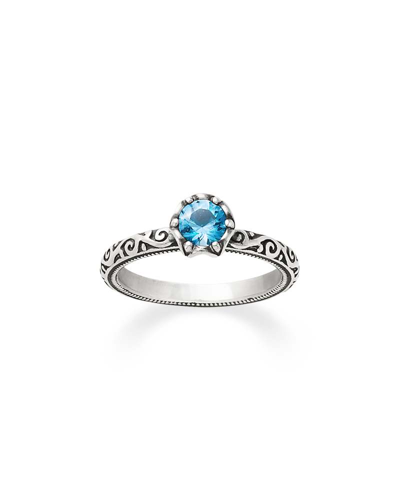 Cherished Birthstone Ring with Blue Topaz - Image 3