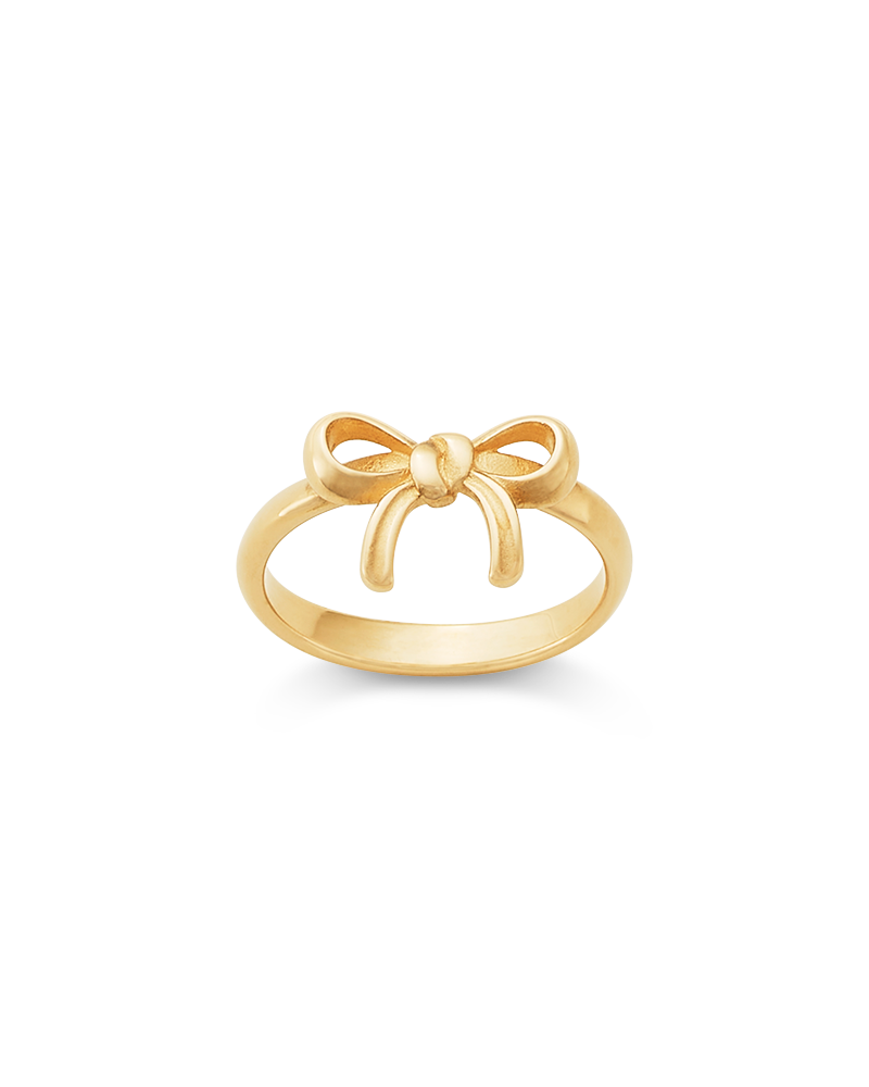 Delicate Bow Gold Ring